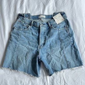 Abercrombie & Fitch High-Rise Dad Jean Shorts